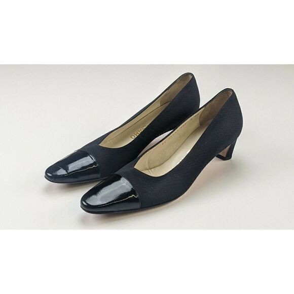 Salvatore Ferragamo Florence Sz 7 Block Heel 2A - Picture 1 of 5